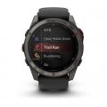 ����� ���� Garmin Fenix 8 �51�� MicroLED Sapphire Titanium Carbon Gray DLC � Black/Pebble Grey �����-���� ���������� �������