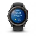����� ���� Garmin Fenix 8 �51�� MicroLED Sapphire Titanium Carbon Gray DLC � Black/Pebble Grey �����-���� ���������� �������