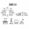  High Peak Como 4 Nimbus Grey