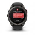 ����� ���� Garmin Fenix 8 �51�� MicroLED Sapphire Titanium Carbon Gray DLC � Black/Pebble Grey �����-���� ���������� �������
