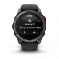����� ���� Garmin Fenix 8 �51�� MicroLED Sapphire Titanium Carbon Gray DLC � Black/Pebble Grey �����-���� ���������� �������
