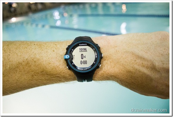 Garmin Swim watch on wrist